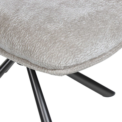 Alonso - Swivel Dining Chair In Beige Fabric