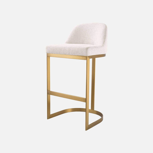Eichholtz Condos - Bar Stool In Lyssa Off-White Fabric