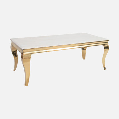 Dubai - Coffee Table With Cream Marble Top 120cm