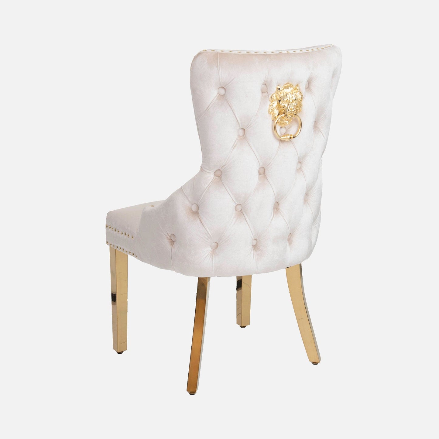 Dubai - Dining Chair With Lion Head In Velvet Fabric