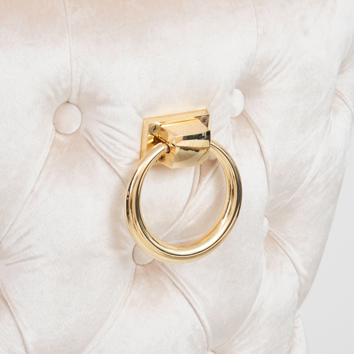 Dubai - Dining Chair With Ring In Velvet Fabric