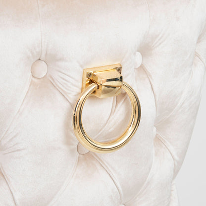 Dubai - Dining Chair With Ring In Velvet Fabric