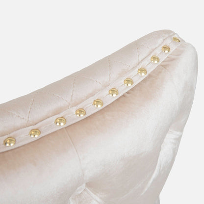 Dubai - Dining Chair With Ring In Velvet Fabric