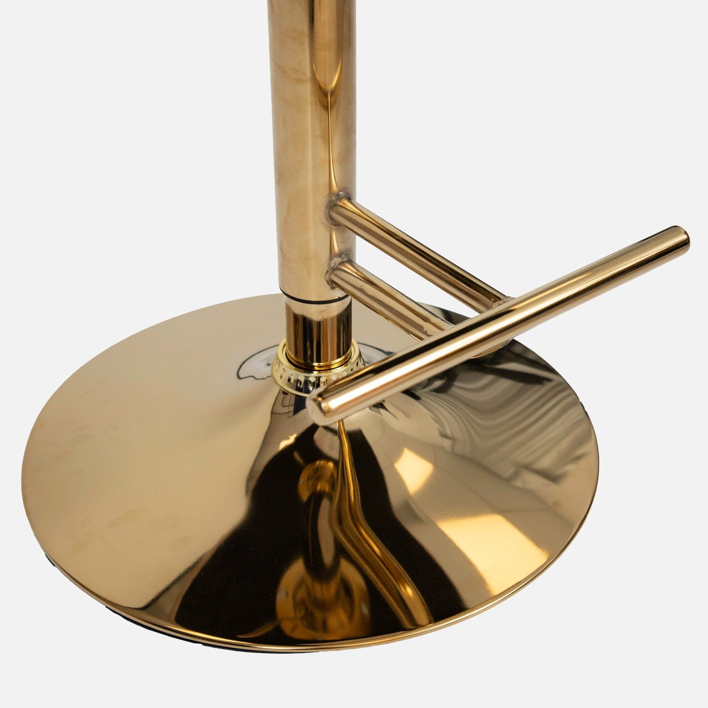 Dubai - Bar Stool With Lion Head, Cream Velvet