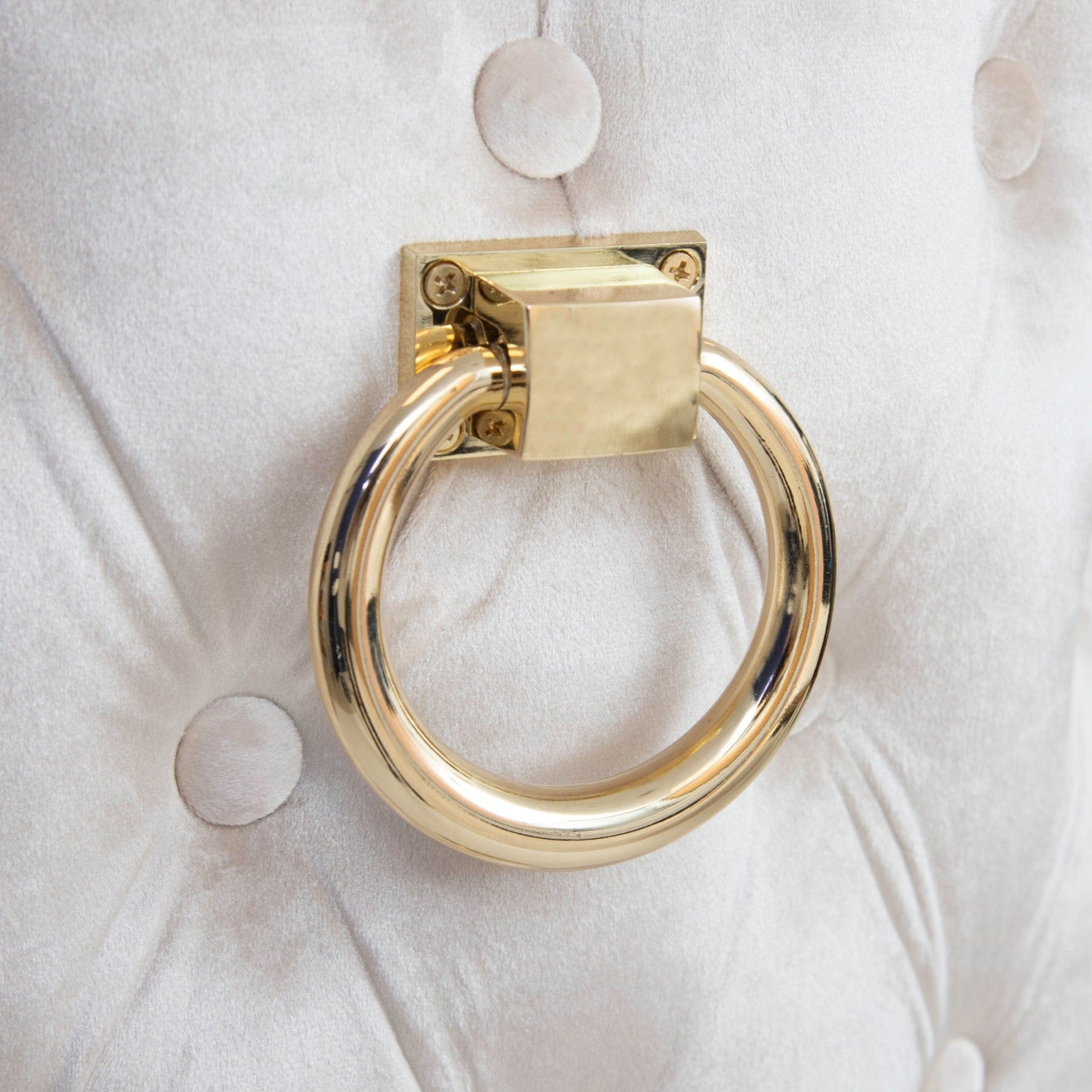 Dubai - Bar Stool With Ring In Velvet Fabric