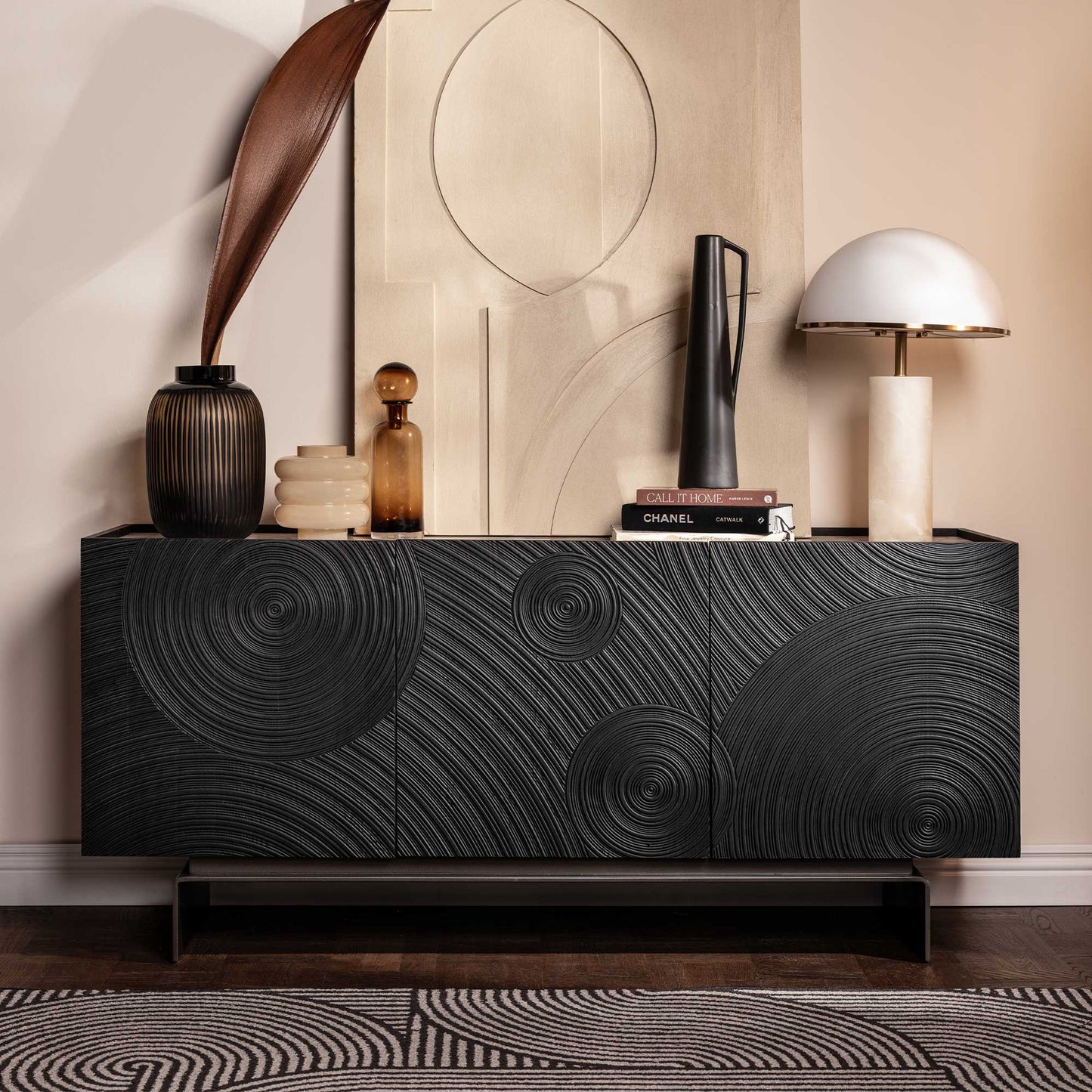 Alpine - Sideboard, Swirl Patterned Front