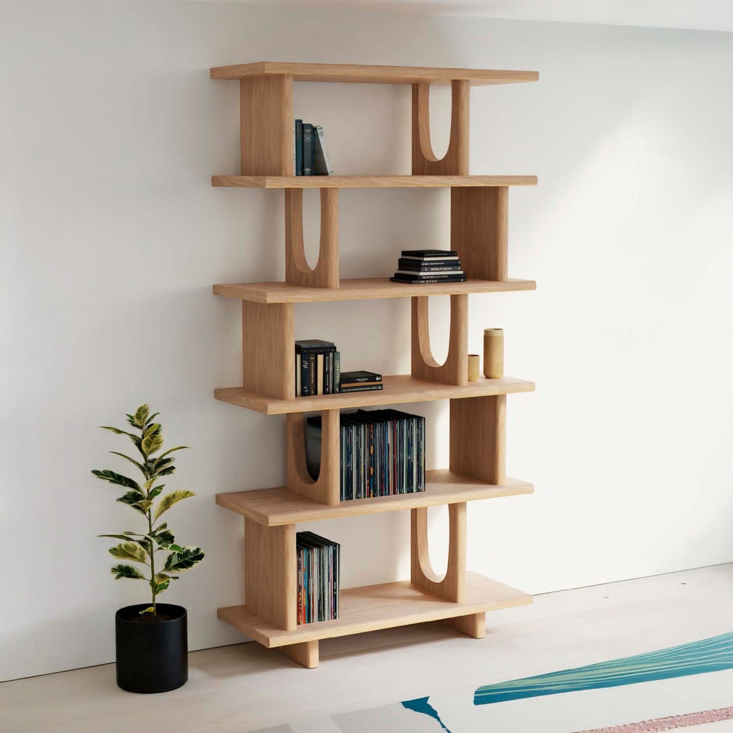 Enya - Shelving Unit In Natural Oak Finish