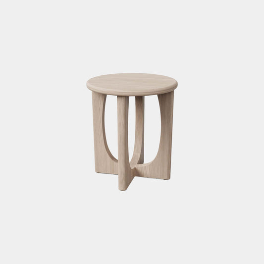 Enya - Round Side Table In Natural Oak Finish