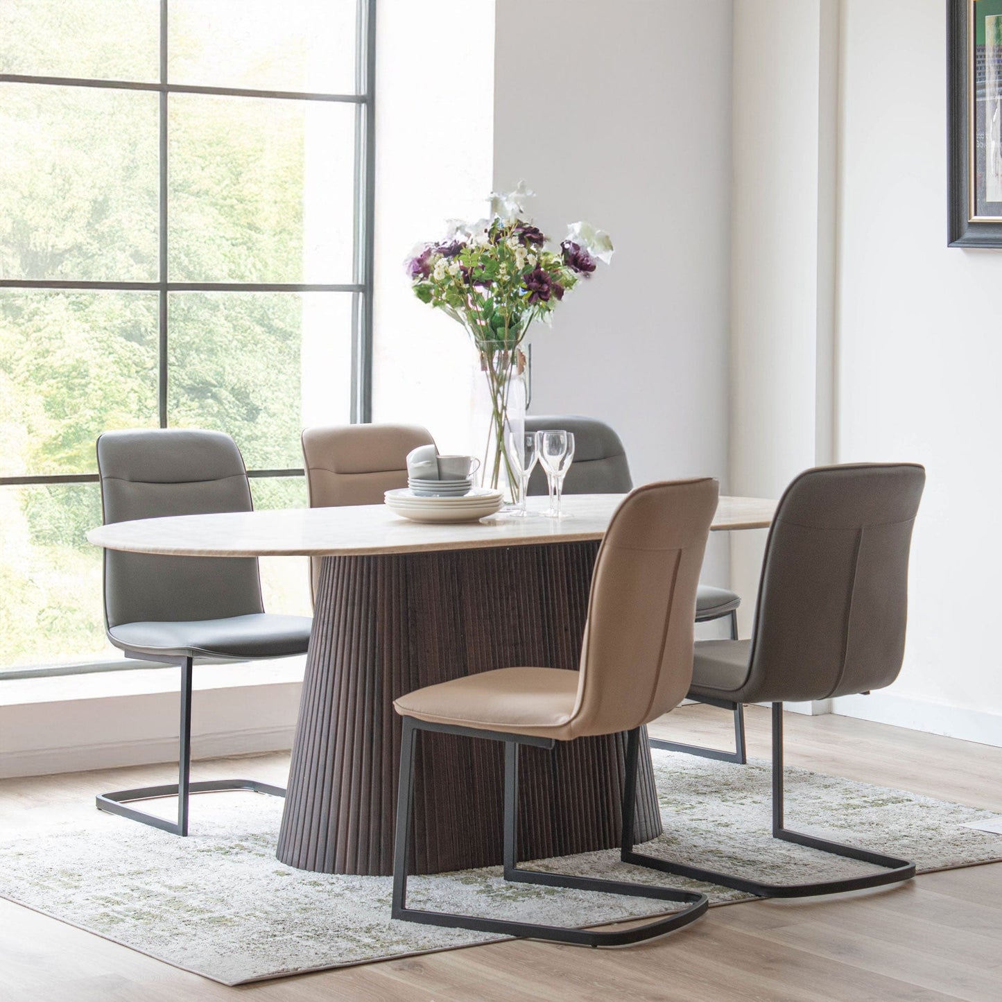 Asmara - Dining Table, Marble Effect