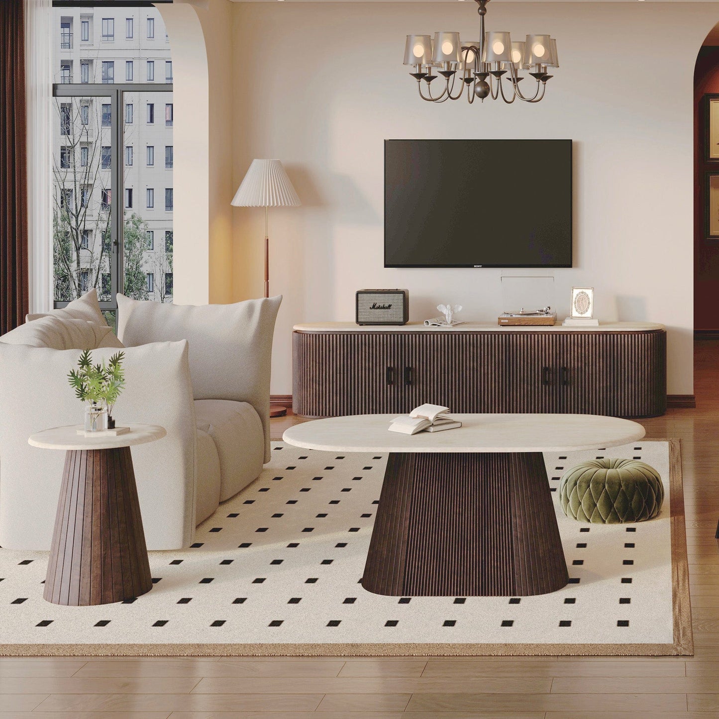 Asmara - Coffee Table, Marble Effect