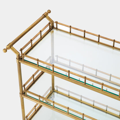 Eichholtz Scarlett - Drinks Trolley Vintage Brass Finish