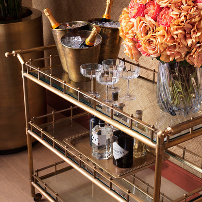 Eichholtz Scarlett - Large Drinks Trolley Vintage Brass Finish