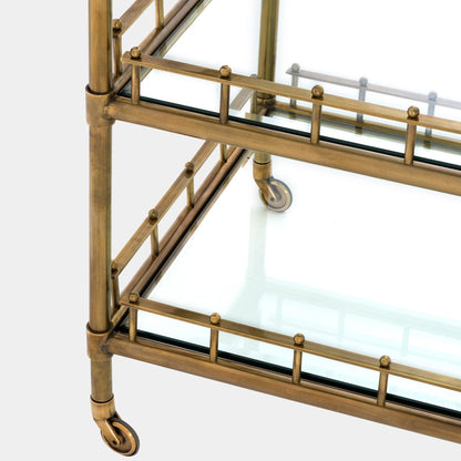 Eichholtz Scarlett - Large Drinks Trolley Vintage Brass Finish