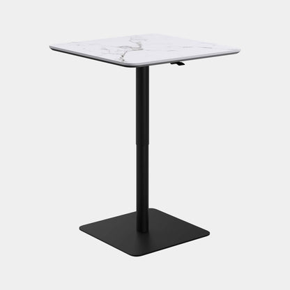 Medici - Bar Table Height Adjustable, White Marble Effect