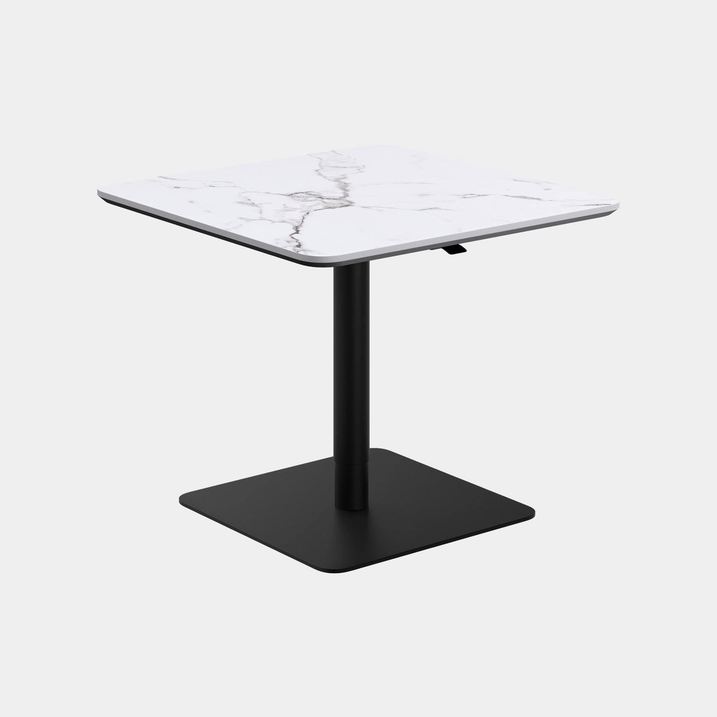 Medici - Bar Table Height Adjustable, White Marble Effect