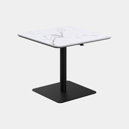 Medici - Bar Table Height Adjustable, White Marble Effect
