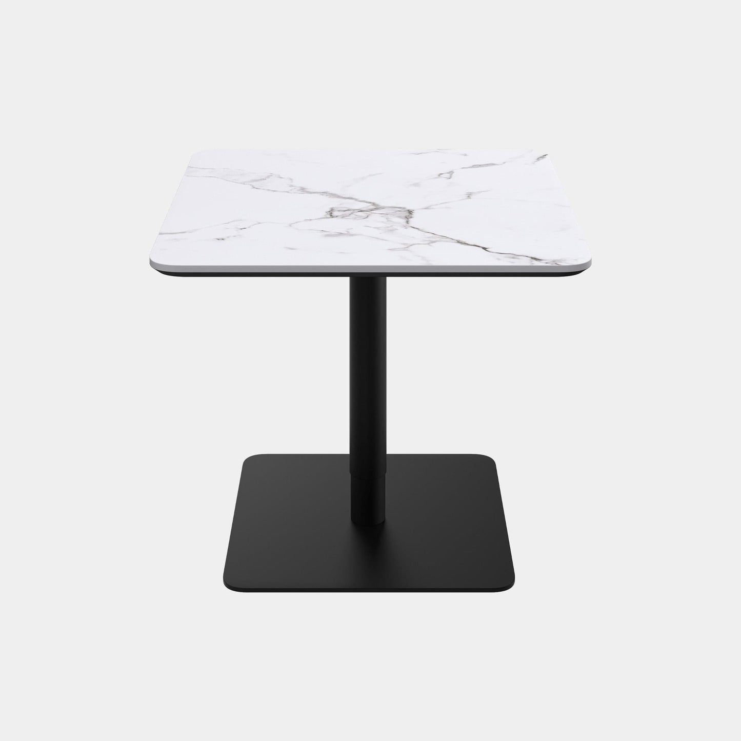 Medici - Bar Table Height Adjustable, White Marble Effect