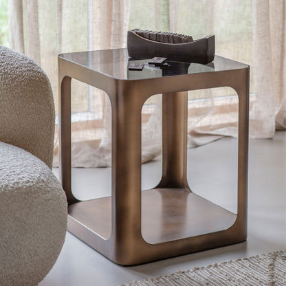 Thornton - Side Table, Smoked Gold