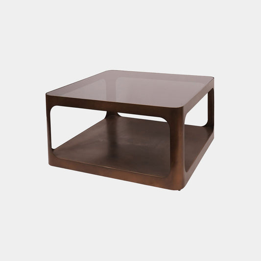 Thornton - Square Coffee Table, Smoked Gold