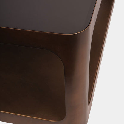 Thornton - Square Coffee Table, Smoked Gold