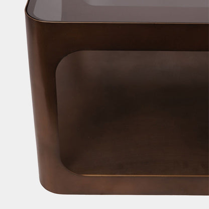 Thornton - Square Coffee Table, Smoked Gold