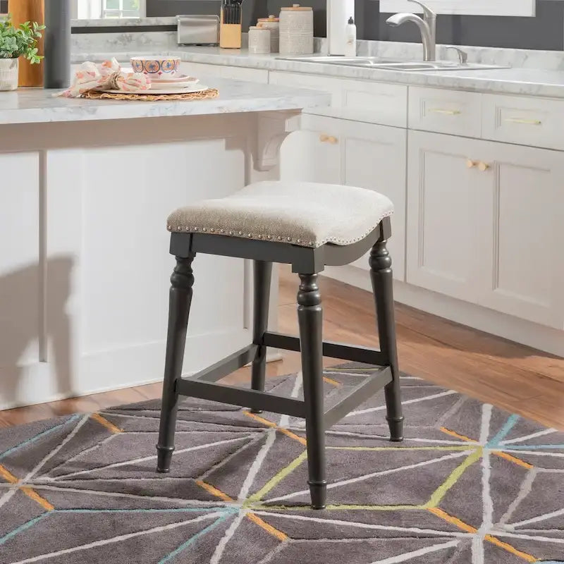 Hayes Big and Tall Backless Rustic Farmhouse Counter Stool