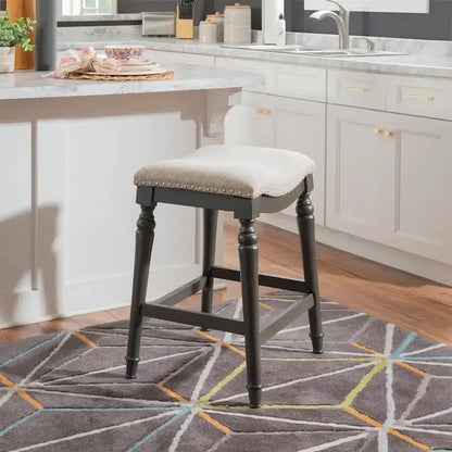 Hayes Big and Tall Backless Rustic Farmhouse Counter Stool