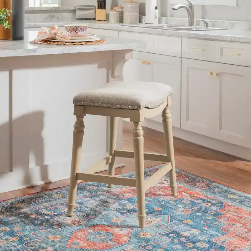 Hayes Big and Tall Backless Rustic Farmhouse Counter Stool