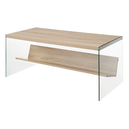 Convenience Concepts SoHo Glass Coffee Table with Shelf