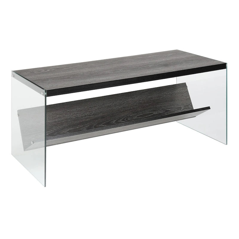 Convenience Concepts SoHo Glass Coffee Table with Shelf
