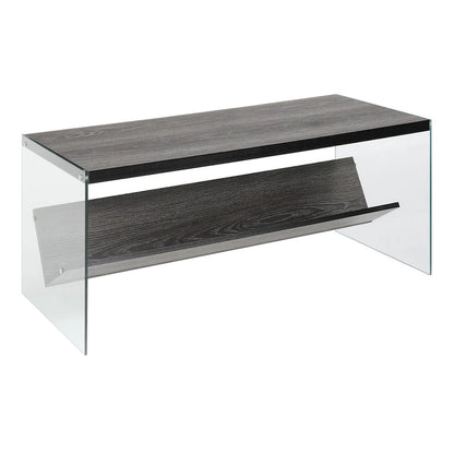 Convenience Concepts SoHo Glass Coffee Table with Shelf