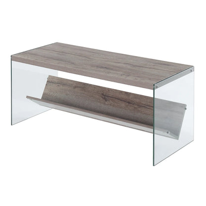 Convenience Concepts SoHo Glass Coffee Table with Shelf