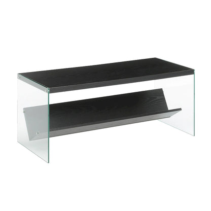 Convenience Concepts SoHo Glass Coffee Table with Shelf