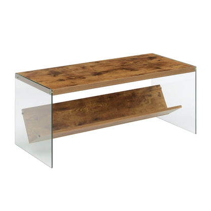 Convenience Concepts SoHo Glass Coffee Table with Shelf