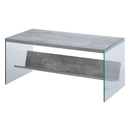 Convenience Concepts SoHo Glass Coffee Table with Shelf