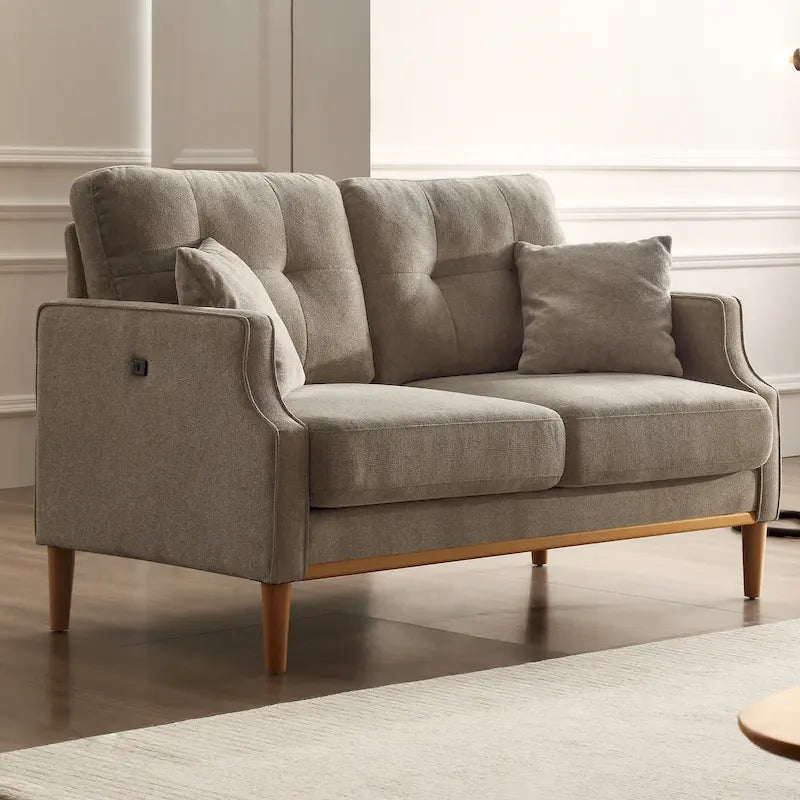 Loveseat With Waterproof Fabric,USB Charge