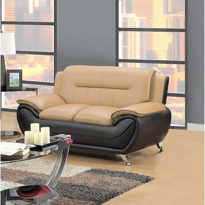 Sanuel 61.3 Faux Leather Pillow Top Arm Loveseat - N/A