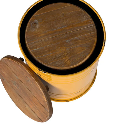 Glitzhome Set of 2 19 H Farmhouse End Table Storage Ottoman