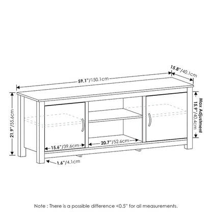 Furinno Classic TV Stand for TV up to 65 Inch