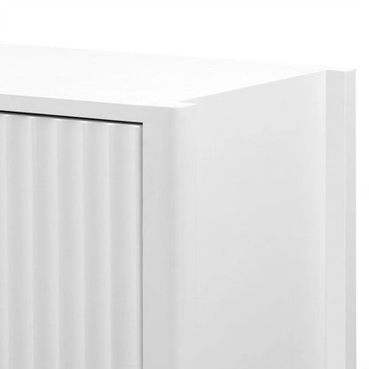 Featured Three-door Storage Cabinet with Metal Handles, Suitable for Corridors, Entrances, Living rooms, and Bedrooms