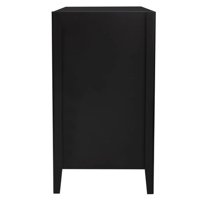 Featured Three-door Storage Cabinet with Metal Handles, Suitable for Corridors, Entrances, Living rooms, and Bedrooms