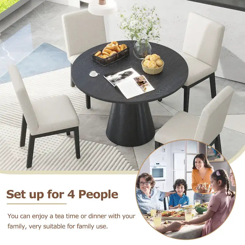 Retro Round Dining Table Minimalist Elegant Table