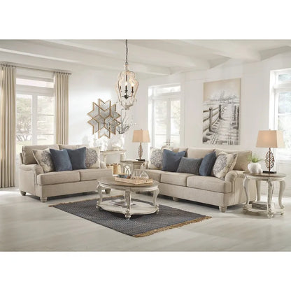 Realyn End Table - White/Brown - 26 W x 26 D x 25.88 H