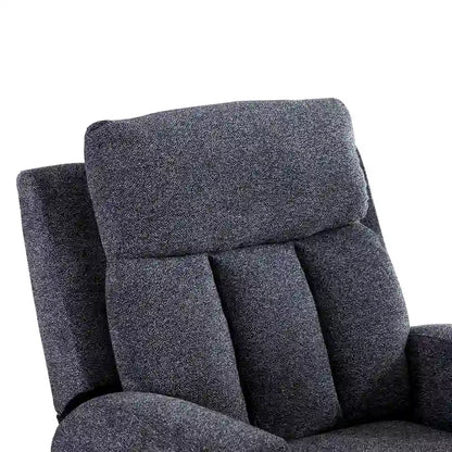 Manual Recliner Massage and Heating Chair Sofa with 2 Cup Holders Breathable Fabric