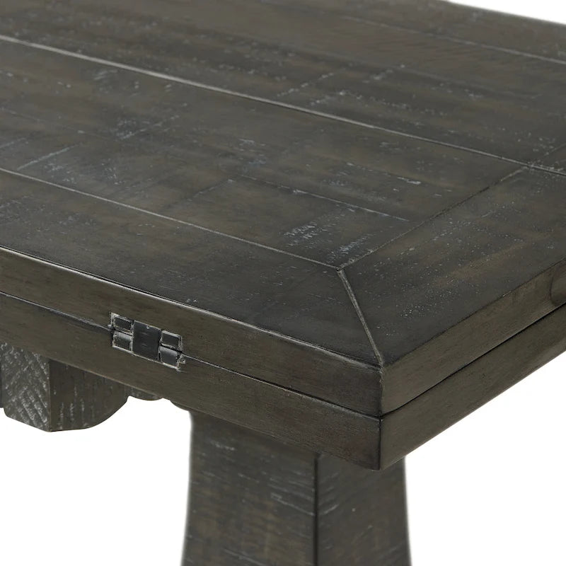 Napa 60 Solid Wood Pedestal Flip-top Sofa Console Table