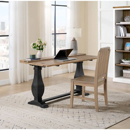 Napa 60 Solid Wood Pedestal Flip-top Sofa Console Table