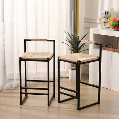Modern Bar Stools Dining Chairs with Foot Rest for Kitchen