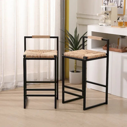 Modern Bar Stools Dining Chairs with Foot Rest for Kitchen