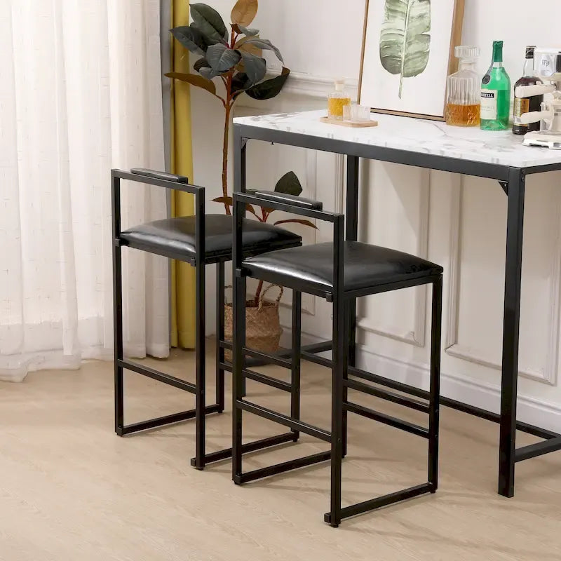 Modern Bar Stools Dining Chairs with Foot Rest for Kitchen