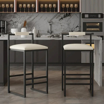 Modern Bar Stools Dining Chairs with Foot Rest for Kitchen